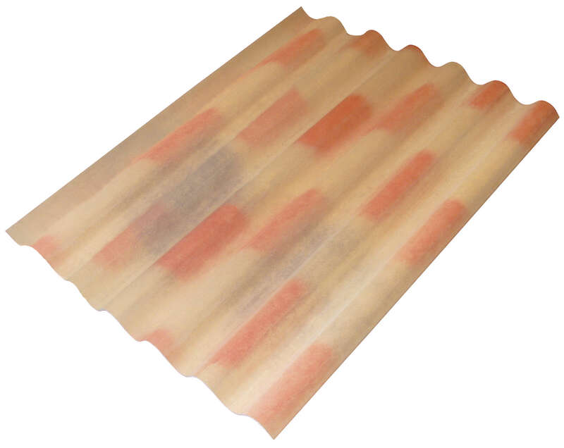 Plaque ondulée en fibres-ciment PLAKFORT RURALCO 6 ondes - terre midi - L. 2,50 x l. 1,10 m x Ép. 6,5 mm