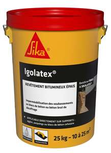 Revêtement pour étanchéité des soubassements IGOLATEX - Seau de 25 kg
