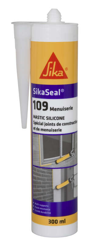 Mastic menuiserie en silicone SIKASEAL109 transparent