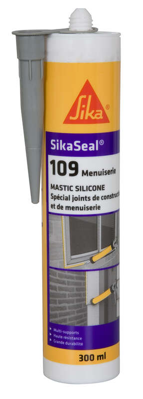 Mastic menuiserie en silicone SIKASEAL 109 gris