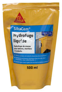 Hydrofuge pour façades et toitures SIKACEM HYDROFUGE - Pack de 500 ml