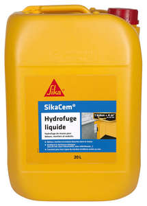 Hydrofuge pour façades et toitures SIKACEM HYDROFUGE - Bidon de 20 L