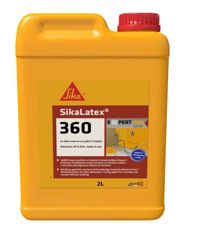 Additif pour mortier et enduit SIKALATEX 360 - Bidon de 2 L