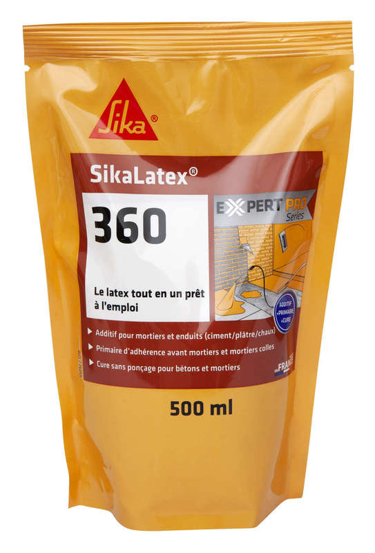 Additif pour mortier et enduit SIKALATEX 360 - Pack de 0,5 L