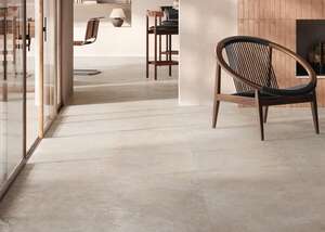 Carrelage sols/murs intérieurs en grés cérame à masse colorée effet pierre RAGNO REALSTONE TRAVERTINO Cross Beige L. 120 x l. 120 cm x Ep. 9 mm - Rectifié