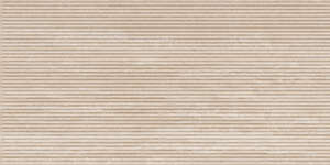 Carrelage décor pour mur intérieur en grès cérame à masse colorée effet pierre RAGNO REALSTONE TRAVERTINO Cannetto 3D Vein Beige L. 120 x l. 60 cm x Ep. 9 mm - Rectifié