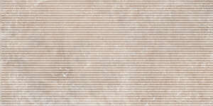 Carrelage décor pour mur intérieur en grès cérame à masse colorée effet pierre RAGNO REALSTONE TRAVERTINO Cannetto 3D Cross Noce L. 120 x l. 60 cm x Ep. 9 mm - Rectifié