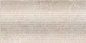 Carrelage décor pour mur intérieur en grès cérame à masse colorée effet pierre RAGNO REALSTONE TRAVERTINO Cannetto 3D Cross Bianco L. 120 x l. 60 cm x Ep. 9 mm - Rectifié
