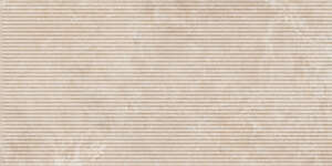 Carrelage décor pour mur intérieur en grès cérame à masse colorée effet pierre RAGNO REALSTONE TRAVERTINO Cannetto 3D Cross Beige L. 120 x l. 60 cm x Ep. 9 mm - Rectifié