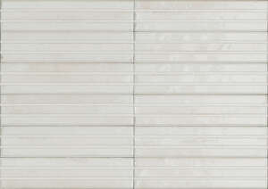 Carrelage pour murs intérieurs en grès cérame émaillé 3D YUBI RAGNO LOOK Bianco Y L. 24 x l. 6 cm x Ép. 13,5 mm