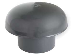 Chapeau de ventilation pour sortie de toit en PVC ardoise Diam. 100 mm