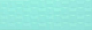 Carrelage pour mur intérieur en faïence MARAZZI POTTERY Cube 3D Turquoise L. 76 x l. 25 cm x Ép. 9 mm