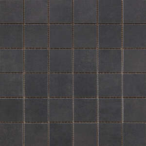 Mosaïque en grès cérame effet béton SINTESI FLOW TECH Black - carreaux 5x5 cm - Plaque L. 30 x l. 30 cm x Ép. 8,2 mm