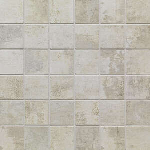 Mosaïque en grès cérame effet ciment SINTESI PAINT Beige - carreaux de 5x5 cm - Plaque L. 30 x l. 30 cm x Ép. 9 mm