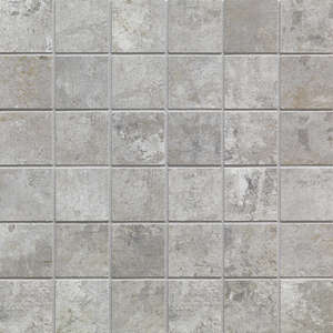 Mosaïque en grès cérame effet ciment SINTESI PAINT Grey - carreaux de 5x5 cm - Plaque L. 30 x l. 30 cm x Ép. 9 mm