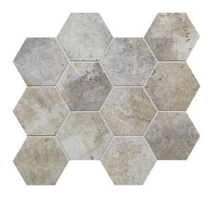 Mosaïque hexagone en grés cérame effet ciment SINTESI PAINT Colors L. 34 x l. 30 cm x Ép. 9 mm