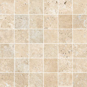 Mosaïque 5x5 en grès cérame effet Pierre CERDISA TIMESTONE Beige, plaque L. 30 x l. 30 cm