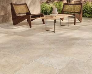 Carrelage sols extérieurs en grès cérame effet Pierre - module multiformat CERDISA TIMESTONE Beige - 3 formats 50x50, 33,3x50 et 33,3x33,3 cm - MOD.3A GRP - R11C