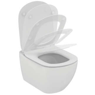 WC suspendu avec abattant IDEAL STANDARD Tesi blanc H. 33.7 x l. 36 x P. 53 cm_x000D_
_x000D_