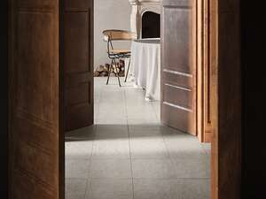 Carrelage sol intérieur en grès cérame à masse colorée effet pierre RICCHETTI HERITAGE Blanc L 33.3 x l. 33.3 cm x ép. 9,5 mm