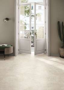 Carrelage sol/mur intérieur en grès cérame effet pierre RICCHETTI NEOLITICA TRAVERTINO Ivoire L.80 x l. 80cm x Ép. 8mm - Non Rectifié
