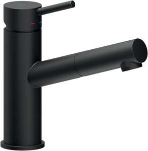 Mitigeur lavabo avec douchette extractible NOBILI LIVE - Finition Noir mat