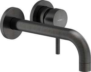 Mitigeur lavabo encastré NOBILI LIVE bec 200 mm - avec rosaces - Finition Graphite brossé