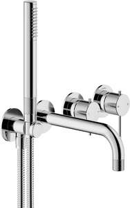 Façade de mitigeur encastré Bain Douche NOBILI RESPIRO 2 sorties - Finition Chrome brillant 