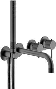 Façade de mitigeur encastré Bain Douche NOBILI RESPIRO 2 sorties - Finition Graphite brossé
