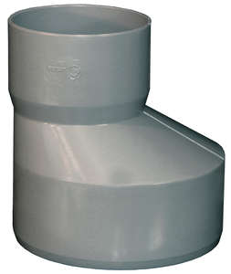 Réduction d'évacuation extérieur excentrée en PVC gris - Diam. 50/100 mm