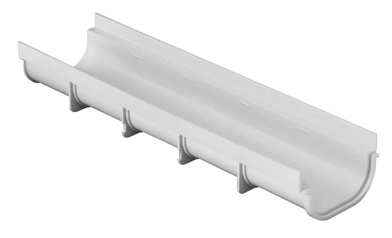 Caniveau emboîtable en PVC gris H. 75 mm