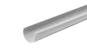 Profilé de gouttière 25 demi-ronde en PVC gris - L. 4 m