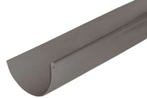 Profilé de gouttière 33 demi-ronde en PVC gris - L. 4 m
