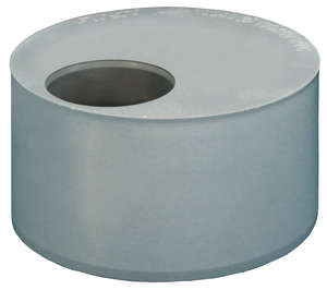 Tampon de réduction simple évacuation en PVC gris Diam. 80/40 mm