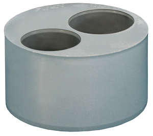 Tampon de réduction double évacuation en PVC gris Diam. 100/40/40 mm