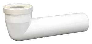 Pipe coudée mâle - femelle en PVC blanc - Diam. 100 x L. 400 mm