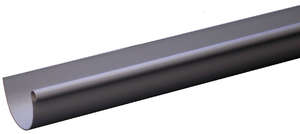 Profilé de gouttière 16 demi-ronde en PVC gris - L. 4 m
