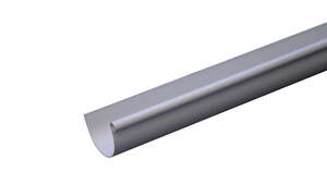 Profilé de gouttière 16 demi-ronde en PVC gris - L. 4 m