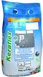 KERAFLEX ALUPACK 5 KG BLANC Mortier colle amélioré hautes performances.