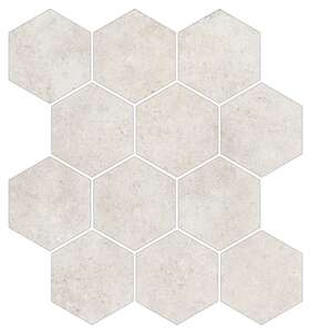 Mosaïque hexagone en grès cérame effet métal ASCOT URBANICA Salt - Plaque L. 37,5 x l. 35 cm x Ép. 9 mm