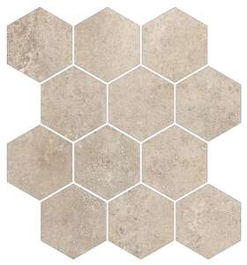 Mosaïque hexagone en grès cérame effet métal ASCOT URBANICA Sand - Plaque L. 37,5 x l. 35 cm x Ép. 9 mm