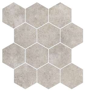 Mosaïque hexagone en grès cérame effet métal ASCOT URBANICA Ash - Plaque L. 37,5 x l. 35 cm x Ép. 9 mm