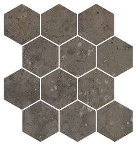 Mosaïque hexagone en grès cérame effet métal ASCOT URBANICA Iron - Plaque L. 37,5 x l. 35 cm x Ép. 9 mm