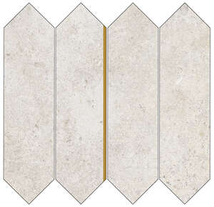 Mosaïque Navettes en grès cérame effet métal ASCOT URBANICA Salt - Plaque L. 30 x l. 30 cm x Ép. 9 mm