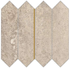 Mosaïque Navettes en grès cérame effet métal ASCOT URBANICA Sand - Plaque L. 30 x l. 30 cm x Ép. 9 mm