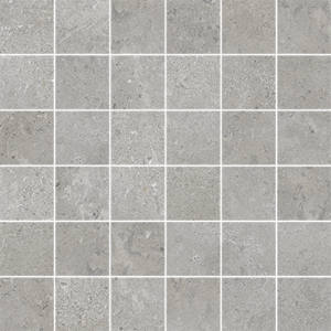 Mosaïque en grès cérame effet pierre ASCOT SAINT REMY Grigio - carreaux de 5x5 cm - Plaque L. 30 x l. 30 cm x Ép. 10 mm
