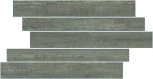 Mosaïque Muretto en grès cérame à masse colorée effet béton CASTELVETRO DECK Dark Grey L. 60 x l. 30 cm x Ép. 10 mm - Rectifié