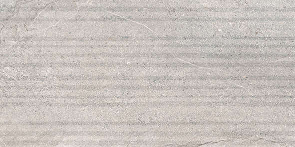 Carrelage pour mur intérieur en grès cérame à masse colorée structuré Grooves effet pierre NOVABELL ASPEN Rock Grey L. 60 x l. 30 cm x Ép. 9 mm - Rectifié
