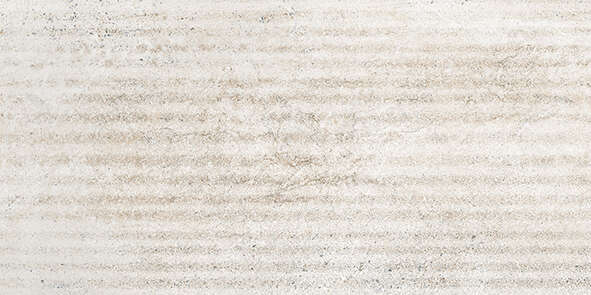 Carrelage pour mur intérieur en grès cérame à masse colorée structuré Grooves effet pierre NOVABELL ASPEN Snow L. 60 x l. 30 cm x Ép. 9 mm
