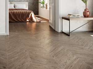 Carrelage en chevron  intérieur en grès cérame effet bois NOVABELL LE BRICCOLE CHEVRON Ca' Foscari L. 60 x l. 10 cm x Ép. 9 mm - Droite + Gauche - Rectifié
